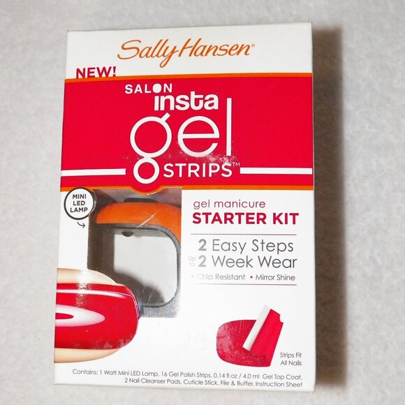 NEW Sally Hansen Insta Gel Manicure Starter Kit "Red My Lips" - Picture 1 of 5